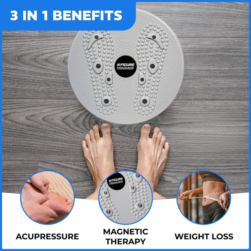 Figure Trimmer لوحة دايوا فيليسيتي لتقويم الشكل - آلة التواء الخصر لتمارين القلب والبطن - أداة لياقة بدنية لتدوير الخصر، لوحة التواء دوار للتمارين الرياضية مع 8 مغناطيسات للعلاج بالضغط - Image 5