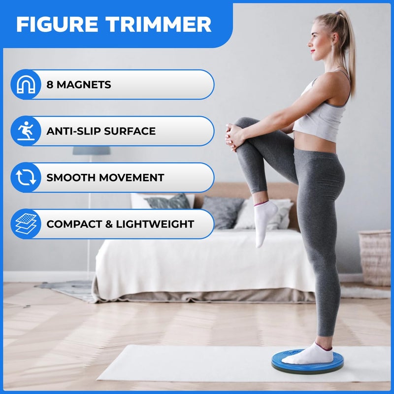 Figure Trimmer لوحة دايوا فيليسيتي لتقويم الشكل - آلة التواء الخصر لتمارين القلب والبطن - أداة لياقة بدنية لتدوير الخصر، لوحة التواء دوار للتمارين الرياضية مع 8 مغناطيسات للعلاج بالضغط - Image 2