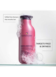 PUREOLOGY Smooth Perfection Shampoo For Frizzy Colortreated Hair Smooths Hair & Controls Frizz Sulfatefree Vegan Updated Packaging 1.7 Fl. Oz.  - Image 3