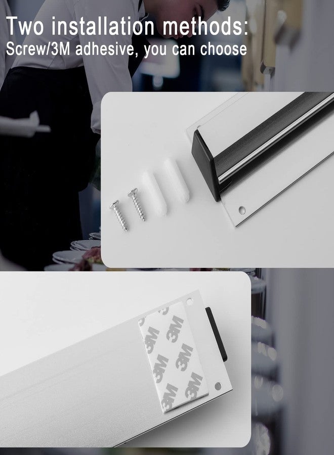 Homakover 16 Inch Restaurant Receipt Holder, Silver Kitchen Slide Check Rack,Bill Orders Ticket Holder Tab Aluminium Display Rail for Restaurant Cafes Pubs Bars (Silver-16 inch) - Image 4