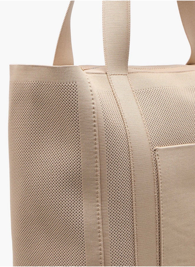Le Confort Textured Tote Bag with Double Handle and Zip Closure  - Image 5