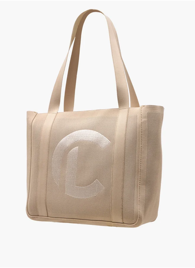 Le Confort Textured Tote Bag with Double Handle and Zip Closure