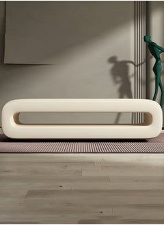 Merry Moments Leather Bench Seat Upholstered Seating Vanity Bench Entryway Bench End of Bed Bench Door Seat Decorative Footstool for Entryway Living Bedroom Study Retail Beidge Colour H45xL120xW40 cm  - Image 1