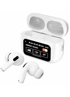 ANC A9 Pro Bluetooth Headphones Full Color LCD Smart Touch Screen ANC Noise Free Wireless Headphones  - Image 1