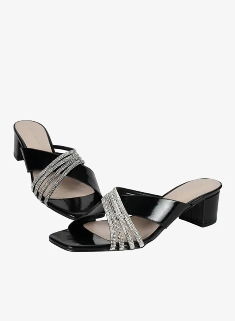 Zayna Black 221-250 Zayna Ladies Block Heel Sandals 18F8827-216 Black for Women | Best Price UAE