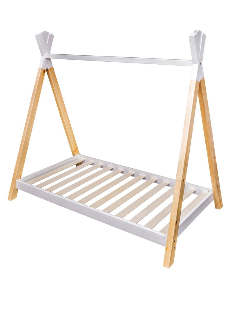 Kinder Valley Teepee Toddler Bed Frame Two Tone | Pine Kid's Bed - Image 1
