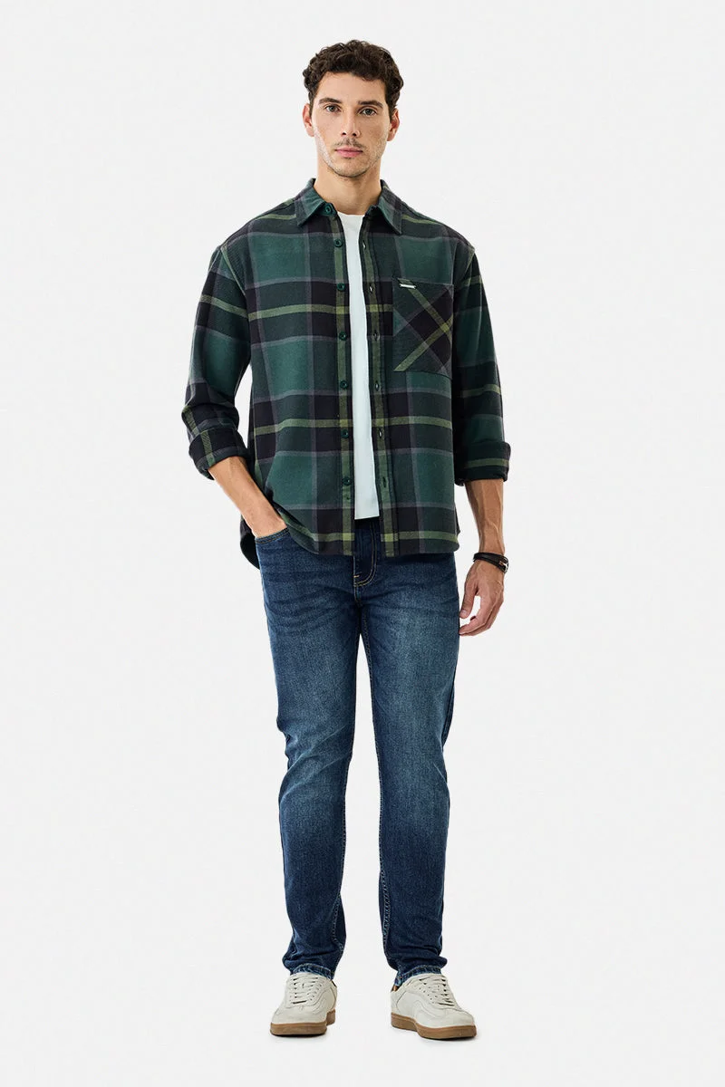 سنيتش Dark Blue Solid Slim Fit Casual Jeans