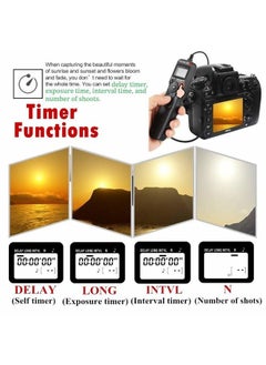 PHOLSY Camera Remote Shutter Release C8 Timer Shutter Release Cable with Intervalometer for Canon EOS R3, R5, 10D, 6DII, 1DXII, 1DXIII, 1DSIII, 1D C, 1DIV, 1DIII, 1D II N, 5DII, 5DIII, 5DIV, 5DS, 5D,  - Image 4