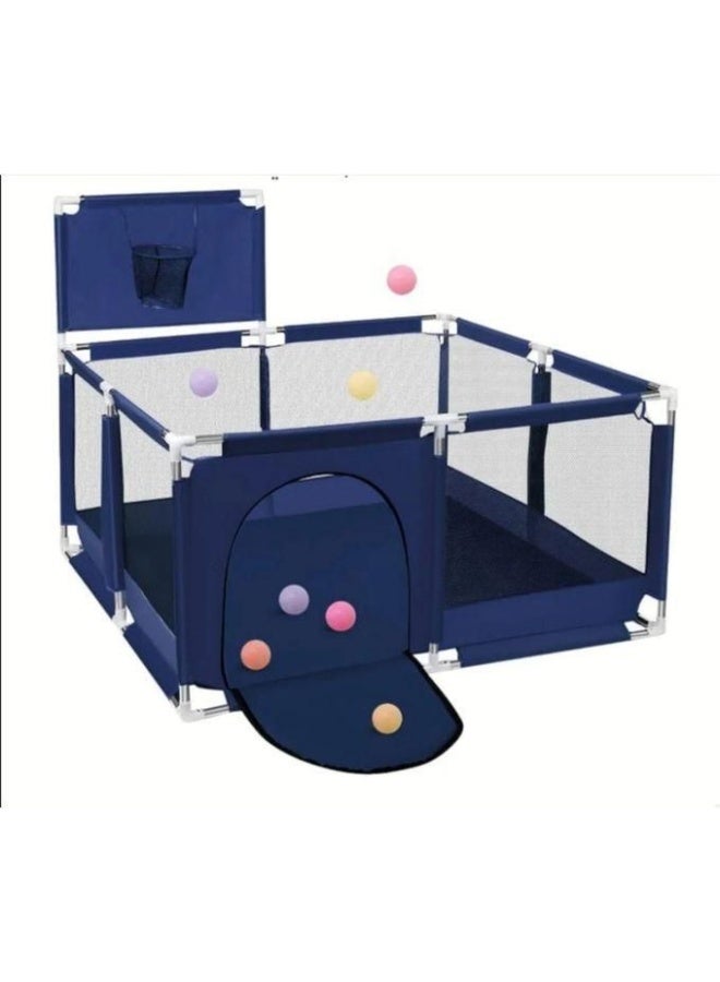 ساحة لعب للأطفال مع كرات السلة و20 كرة (داكنة زرقاء) - Image 2