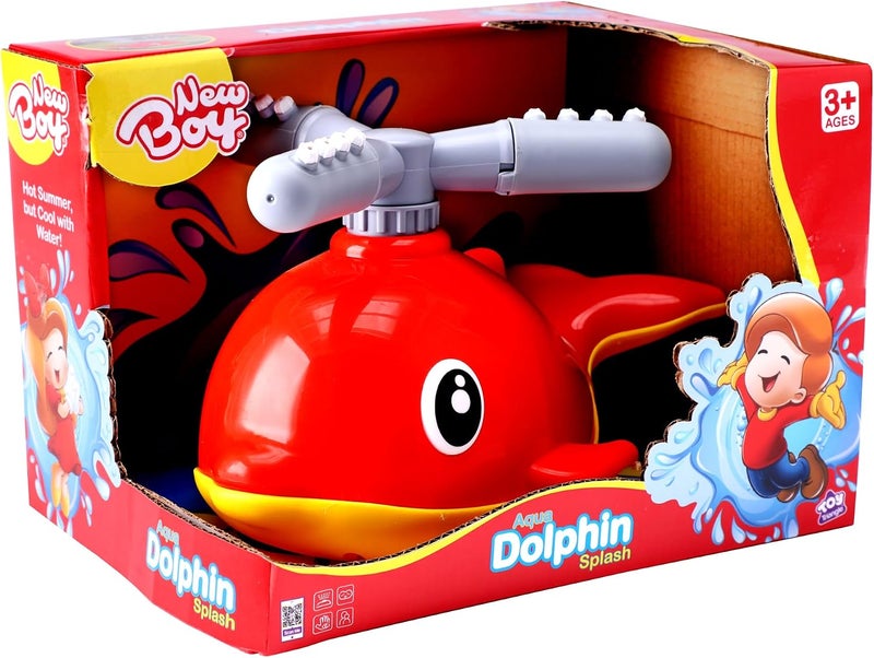 New Boy Aqua Dolphin Splash Water Sprinkler Toy, Outdoor Garden Water Spray Toy for Kids, Fun Summer Backyard Water-Play Toys, Perfect Beach and Pool Toys for Boys Girls Ages 3+ - 698135 - Image 2