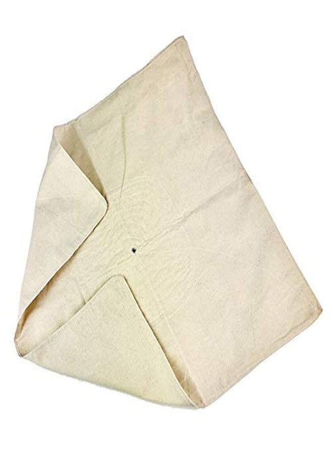 Homenique Cotton Double-Layered Jalebi Making Cloth with Center Hole | Washable Reusable Hand-Stitched Imarti Cloth for Smooth Batter Flow | 14 Inch Off-White - Image 1