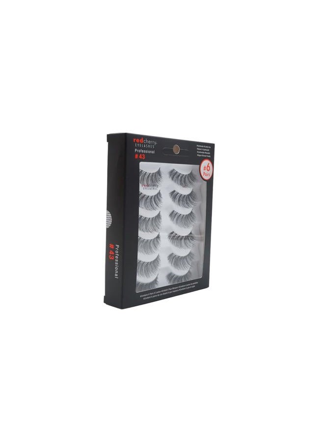 Red Cherry False Eye Lashes 43 (6 Pack) - Image 2