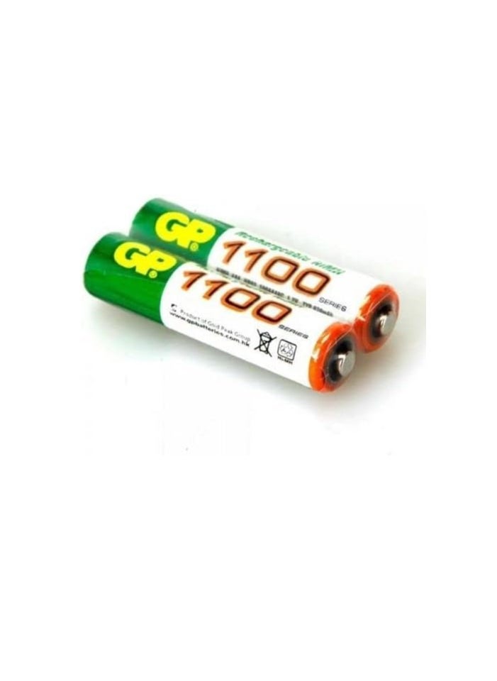 GP - Batteries AAA Rechargeable Battery 1.2V 1100mAh - Pack of 2 - Image 1