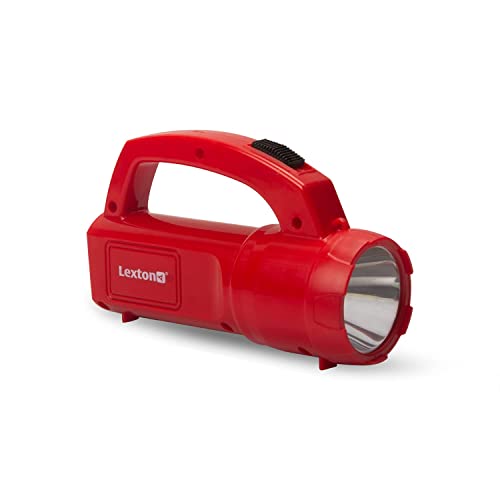 Lexton Comet Rechargeable LED Torch | 1200mAh Li-ion Battery | Dual Lighting Mode with Sliding Switch | 1W SMD Front LED | Type-C Charging Port | 3-4 Hours Runtime | for Home & Outdoor - Image 1