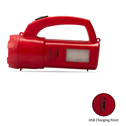 Lexton Comet Rechargeable LED Torch | 1200mAh Li-ion Battery | Dual Lighting Mode with Sliding Switch | 1W SMD Front LED | Type-C Charging Port | 3-4 Hours Runtime | for Home & Outdoor - Image 5