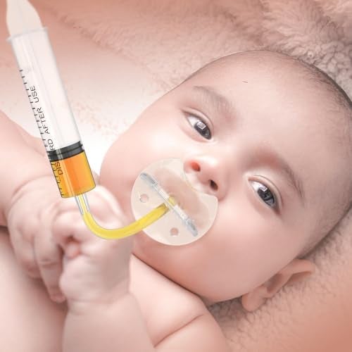 PandaEar Baby Medicine Dispenser Kit (4PCS) - Oral Syringe, Pacifier Medicine Feeder, Measuring Cup & Cleaning Brush | Silicone Baby Medicine Dropper for Newborns, Infants & Toddlers - Image 2