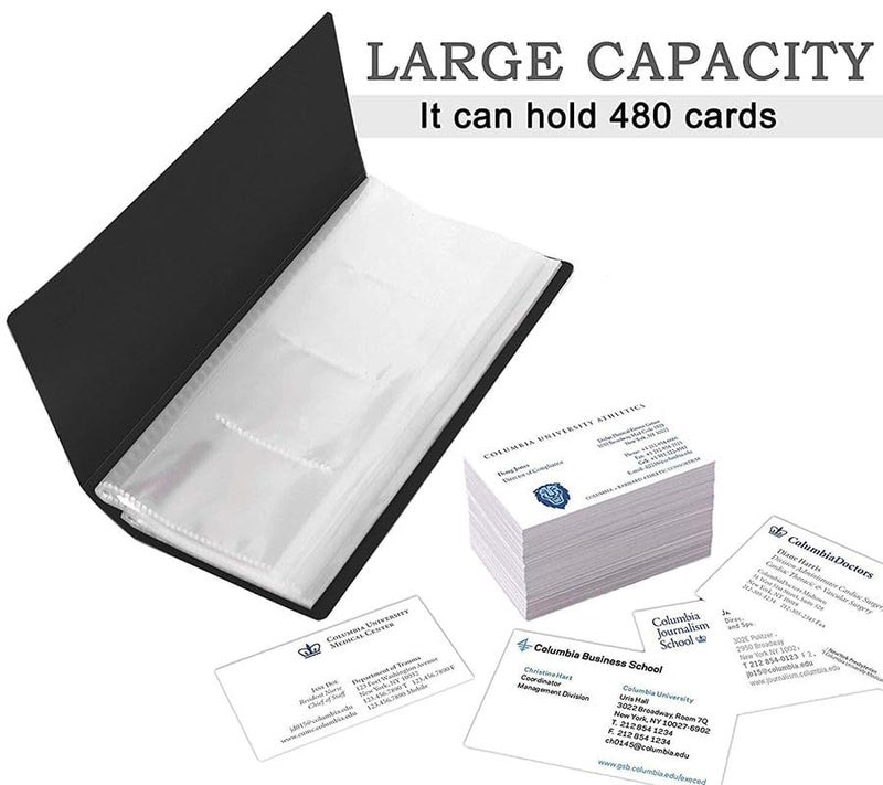 Skrill Business Card Holder, Visiting, Credit, Debit Card Holder/Organizer - 480 Cards (Black) - Image 3
