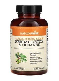 NatureWise Total Colon Care Herbal Detox and Cleanse 60 Vegan Capsules  - Image 1