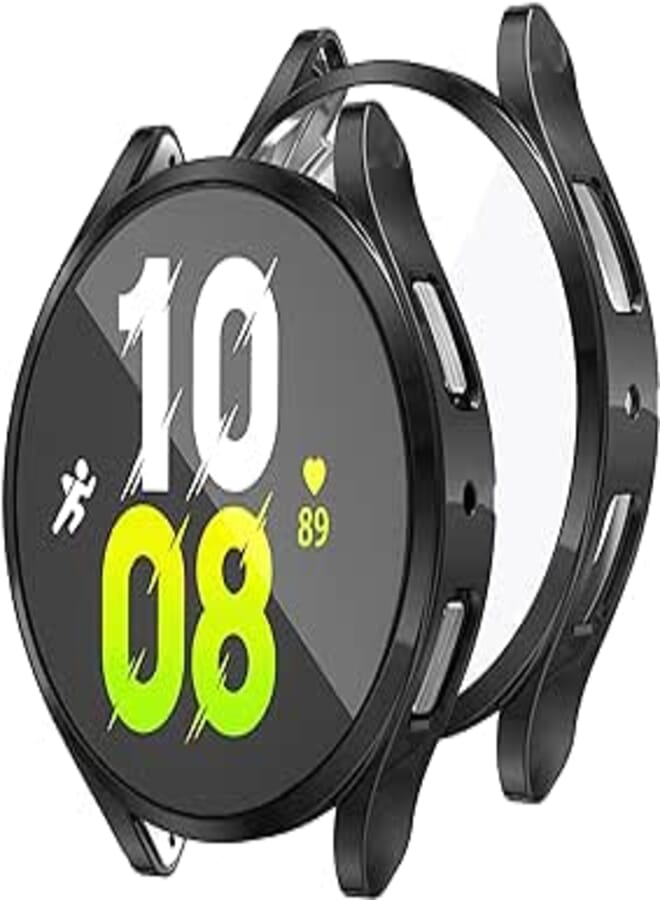 Next Next store Compatible with Samsung Galaxy Watch 5 Case 2022 / Galaxy Watch 4 2021 Screen Protector 40mm TPU Anti-Scratch Full Face Protection Cover (Black)