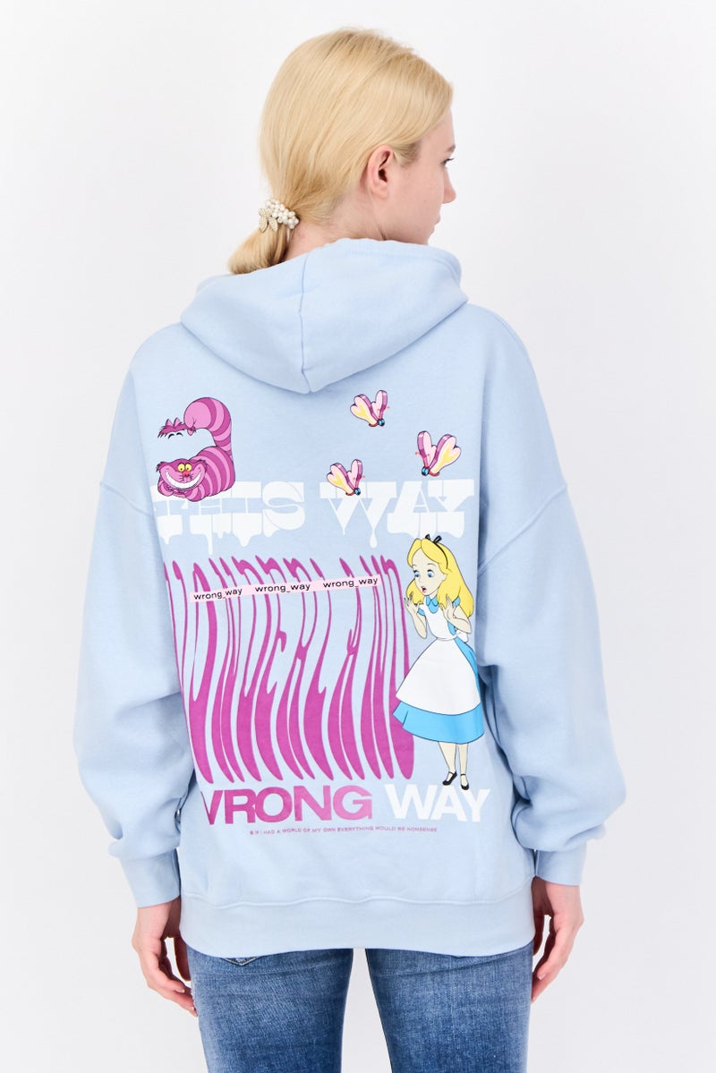 Don't Call Me Jennyfer Disney x DCMJ Women Alice In Wonderland Long Sleeve Hoodie, Light Blue  - Image 2