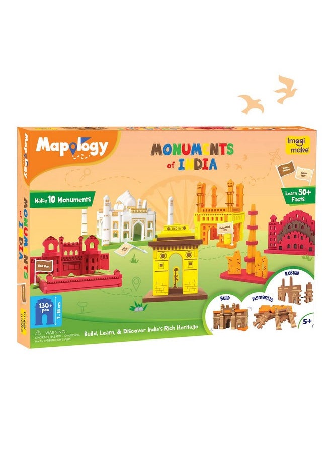 Imagimake Imagimake Mapology Monuments of India - Construction Set - Make 10 Monuments - Educational Toy for Boys & Girls Above 5 Years (Multicolour) (10 Pieces)  - Image 4