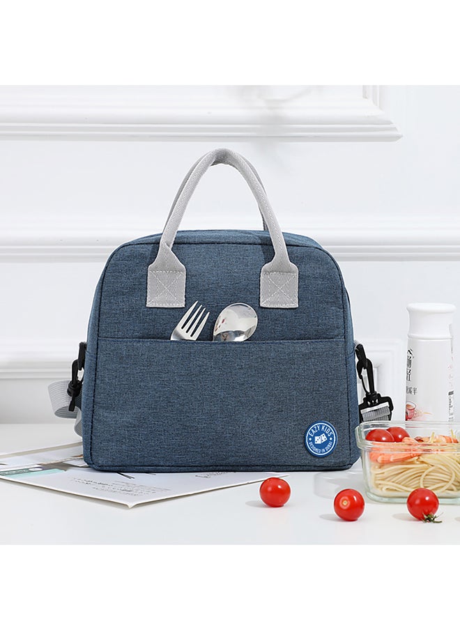 Eazy Kids - Eazy Kids 6 & 4 Convertible Bento Lunch Box with Lunch Bag and Sandwich Cutter Set - Space KSA Blue - Image 1