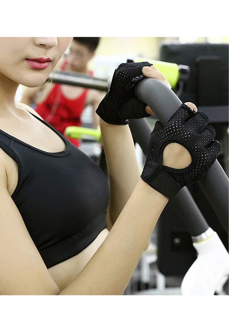 Maston - Breathable Sports Gloves Black Sports Gloves Cycling Gym Non-slip Half Finger Gloves for Women & Men - Image 1