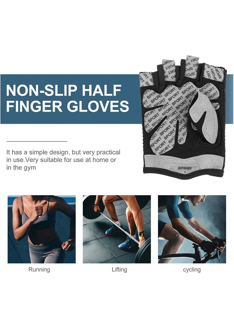 Maston - Breathable Sports Gloves Black Sports Gloves Cycling Gym Non-slip Half Finger Gloves for Women & Men - Image 1