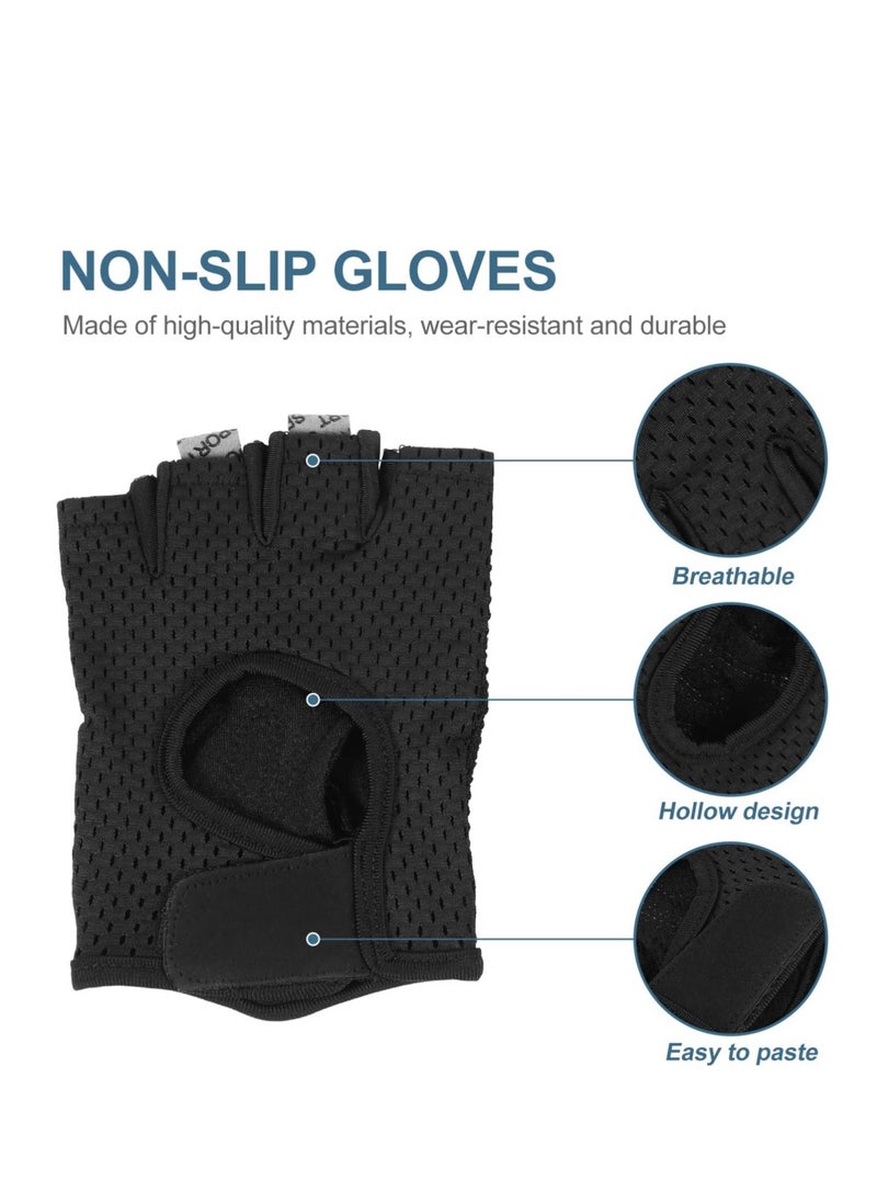 Maston - Breathable Sports Gloves Black Sports Gloves Cycling Gym Non-slip Half Finger Gloves for Women & Men - Image 1