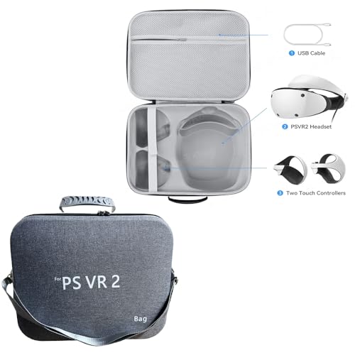 PSS Hard Carrying Case PSVR 2 Compatible with Play/Station VR2 Gaming Headset and Touch Controllers Travel Bag, PS VR2 Portable Case Suitable for Travel and Home Storage PS5 Accessories - Image 2