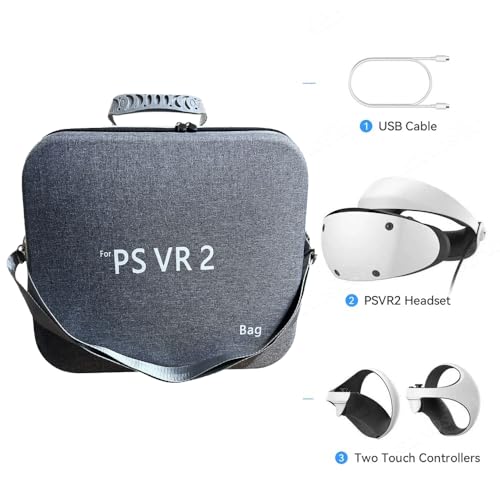 PSS Hard Carrying Case PSVR 2 Compatible with Play/Station VR2 Gaming Headset and Touch Controllers Travel Bag, PS VR2 Portable Case Suitable for Travel and Home Storage PS5 Accessories - Image 3