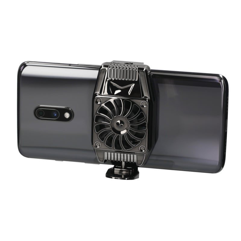 Mobile Phone Cooler: USB Powered 9-Leaf Turbo Silent Cooling Fan - 140° Inclined Stretchable Clamp Fits 4-6.7 Inch Phones for Outdoor Gaming Streaming Daily Use - Image 3