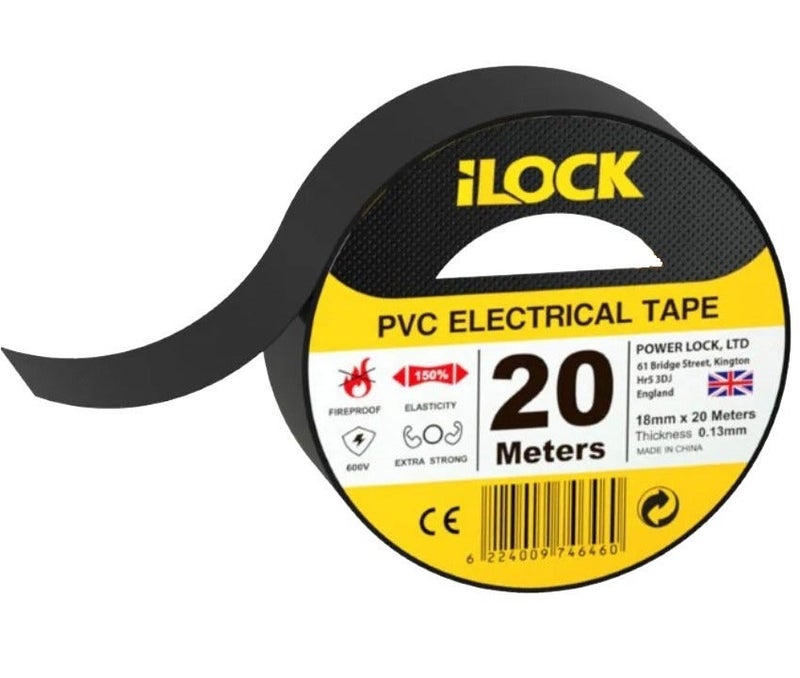 iLOCK i-LOCK PVC Electrical Tape – 20 Meters | Ultra-Strong, Pack 4PCS, Heat & Fire Resistant, Multi-Color - Image 1