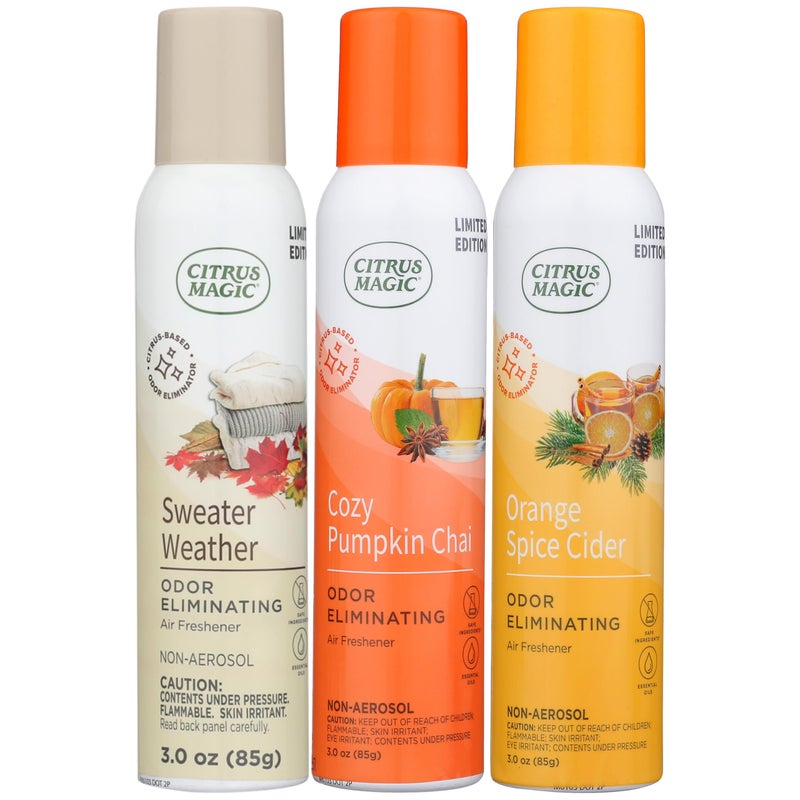 Citrus Magic رذاذ معطر هواء محدود الإصدار من سيتروس ماجيك، روائح متنوعة، 3 أونصات، عبوة من 3 - Image 1