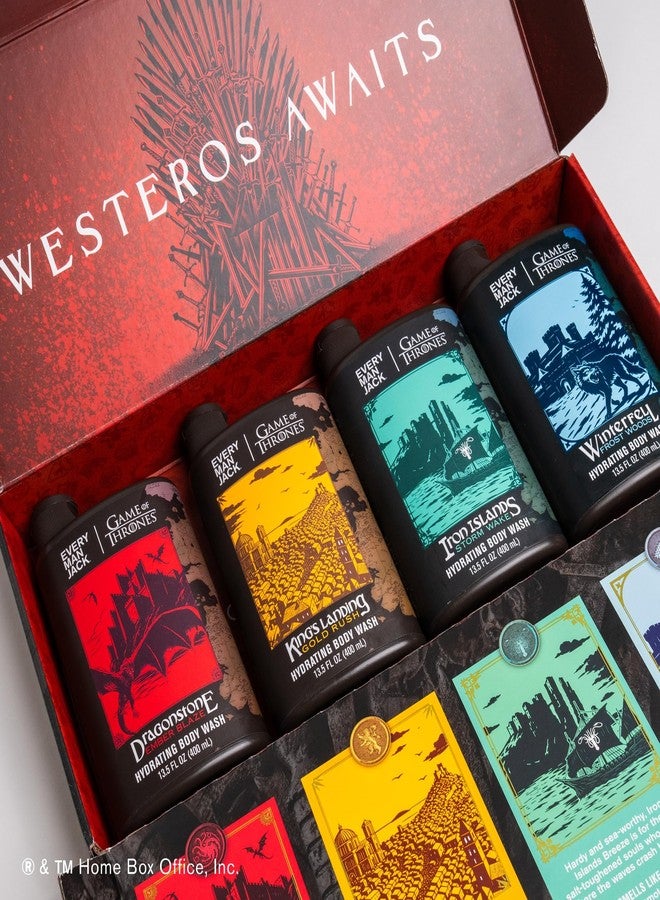 Every Man Jack Game of Thrones Collectors Body Wash Gift Set - Includes 4 Body Washes with Clean Ingredients & Westeros Inspired Scents - Image 2