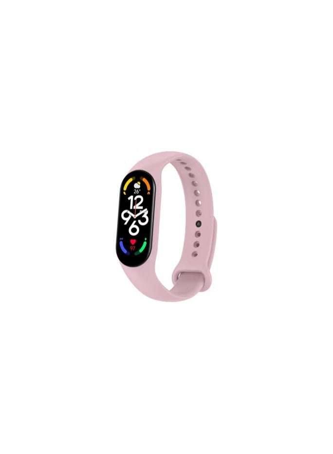 CATANES Xiaomi Mi Band 7 Replacement Strap Soft Silicone Watch Band Sand Pink Color - Image 1