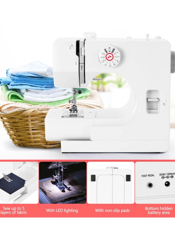 Joshberg Electric Sewing Machine, 12 Stitch Applications, Mending Machine for Clothes Fabrics, Simple Portable Great for Beginners  - Image 5