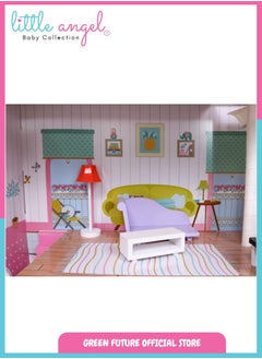 Luxury Wooden Dollhouse for Kids with Furniture Large Pretend Toy for Girls with Accessories Three-Story Role Play Playset with Rooms & Garden Pink - pzsku/Z7F0C6305704C8FA00652Z/45/_/1740645064/4fa44b5d-784b-47e0-a089-7bc85008f855