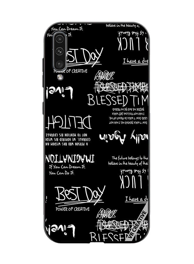 VR CREATIVE Protective Case Cover For Samsung Galaxy A50/A50s Allography And Lettering Black Design Multicolour - Image 1