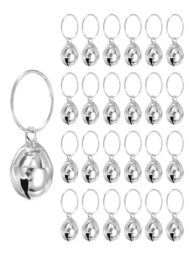 PATIKIL 24 PCS Dog Bell, Mini Cat Bell Small Pet Collar Bells Keychain Cute Bulk Metal Loud Jingle for Dog Collar Charm Pendant Necklace DIY Crafts Christmas Tree Decorations, Silver - Image 1