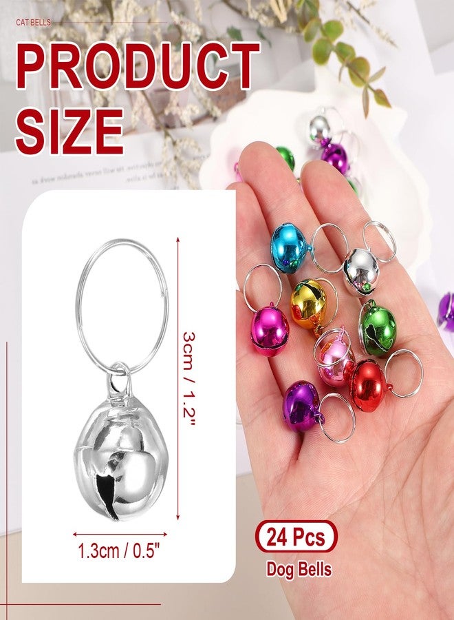 PATIKIL 24 PCS Dog Bell, Mini Cat Bell Small Pet Collar Bells Keychain Cute Bulk Metal Loud Jingle for Dog Collar Charm Pendant Necklace DIY Crafts Christmas Tree Decorations, Silver - Image 2