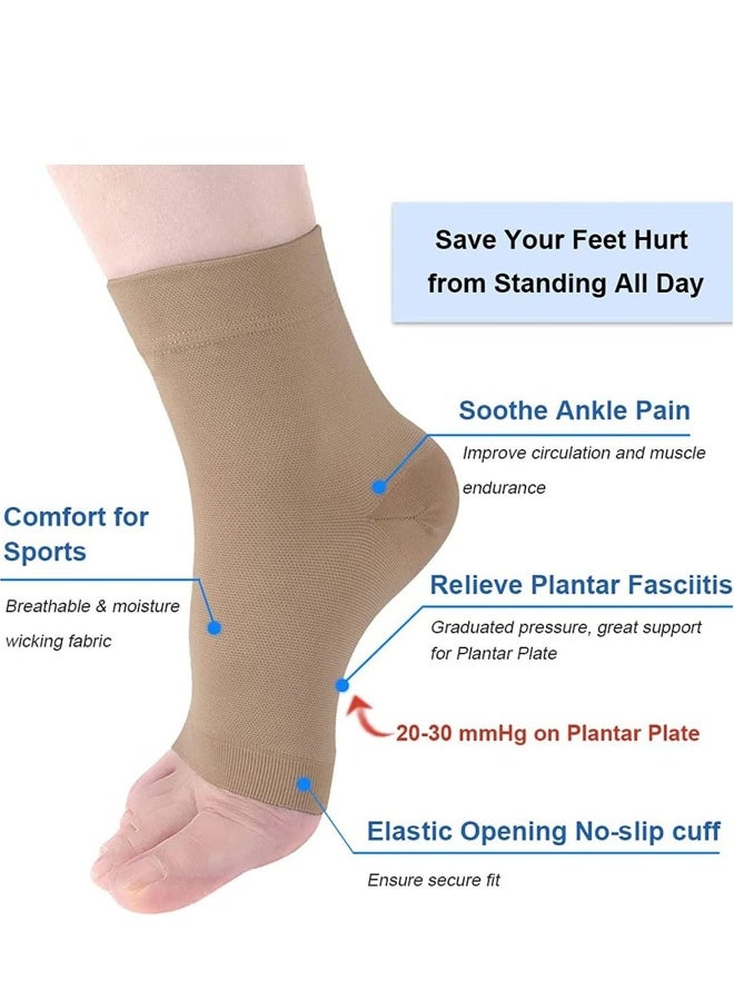 Generic Ankle Compression Sleeve For Sprained Open Toe Socks Breathable Elastic Thin Brace  - Image 3