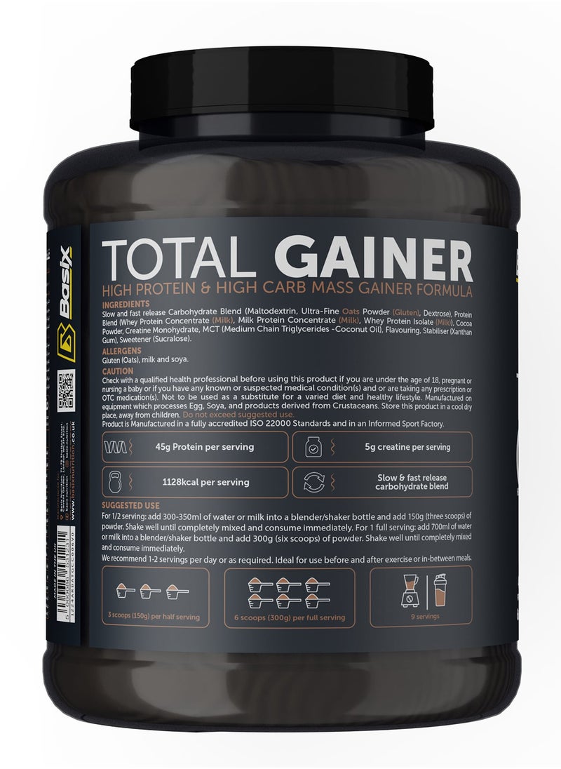 Basix Gain - Total Gainer - Chocolate Chunk - 6 Lb  - Image 4