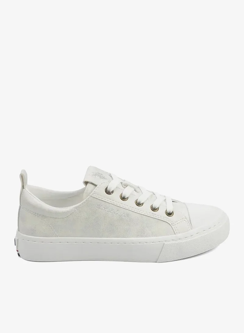U.S. Polo Assn. white U.S. Polo Assn. Women’s White Casual Sneakers | Lightweight Lace-Up Fashion Shoes | Comfortable Everyday Walking Sneakers for Women | Stylish Low-Top Trainers for Women | Best Price UAE