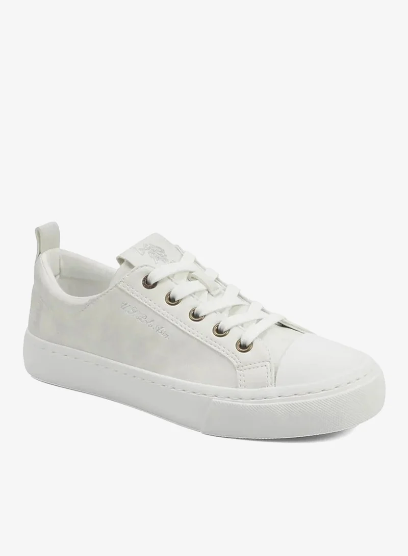 U.S. Polo Assn. white U.S. Polo Assn. Women’s White Casual Sneakers | Lightweight Lace-Up Fashion Shoes | Comfortable Everyday Walking Sneakers for Women | Stylish Low-Top Trainers for Women | Best Price UAE