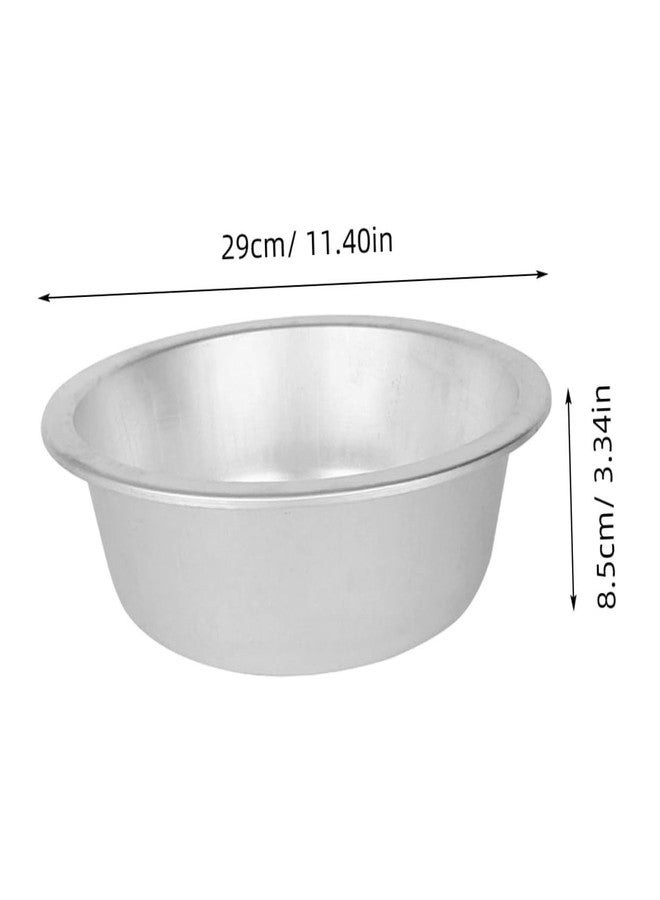UTHCLO Thickened Aluminum Wash Basin 11.41 Inch Large Round Kitchen Vegetable Fruit Washing Bowl Metal Dishpan for Home and Party Use - Image 2