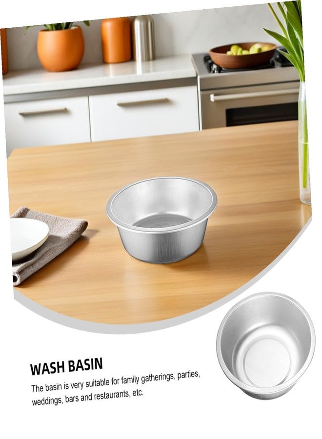 UTHCLO Thickened Aluminum Wash Basin 11.41 Inch Large Round Kitchen Vegetable Fruit Washing Bowl Metal Dishpan for Home and Party Use - Image 5
