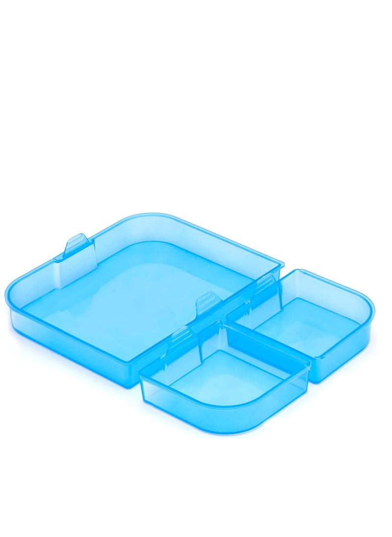 Bubbles - Bubbles Hero 4-Compartment Leak-Proof Lunch Box - Ideal Portion Sizes children and adults Durable, Drop-Proof, Dishwasher Safe, BPA-Free, & Made with Food-Safe Materials (Blue) 1.65 liter - Image 1