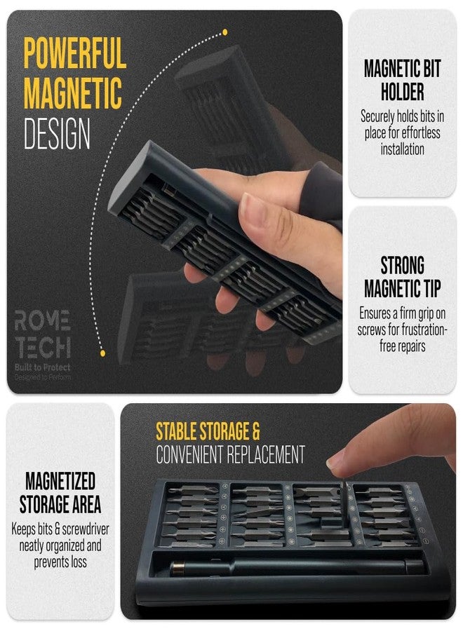 ROME TECH Small Screwdriver Set 49-in-1 Compatible with Laptop, Phone, PC, MacBook, Tablet, Computer, PS5, PS4, Xbox, Watch - Pocket Screwdriver - Image 4