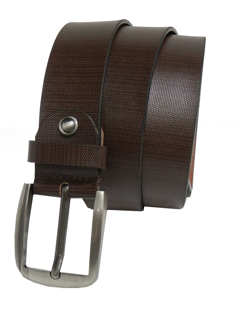 LAVERI LEATHER GENUINE LEATHER 40MM FORMAL AND CASUAL BROWN BELT FOR MENS - Image 2